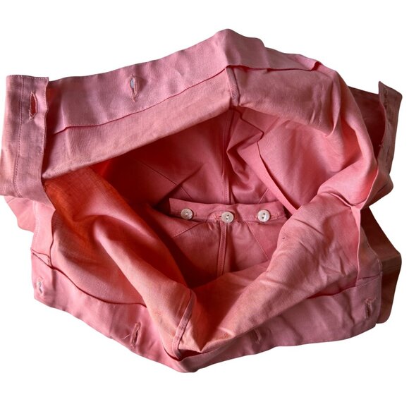 Vintage 1940s Childs Peach Pink Romper Shorts Lace Trim & Buttons 2 Piece - Picture 6 of 15
